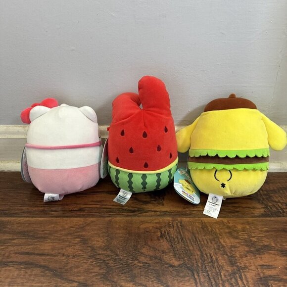 Squishmallow Sanrio Lot of 3 Hello Kitty and Friends Summer 6.5 Inch Plush New - Picture 2 of 9